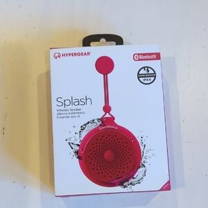 New Hypergear Splash Red Wireless Speaker